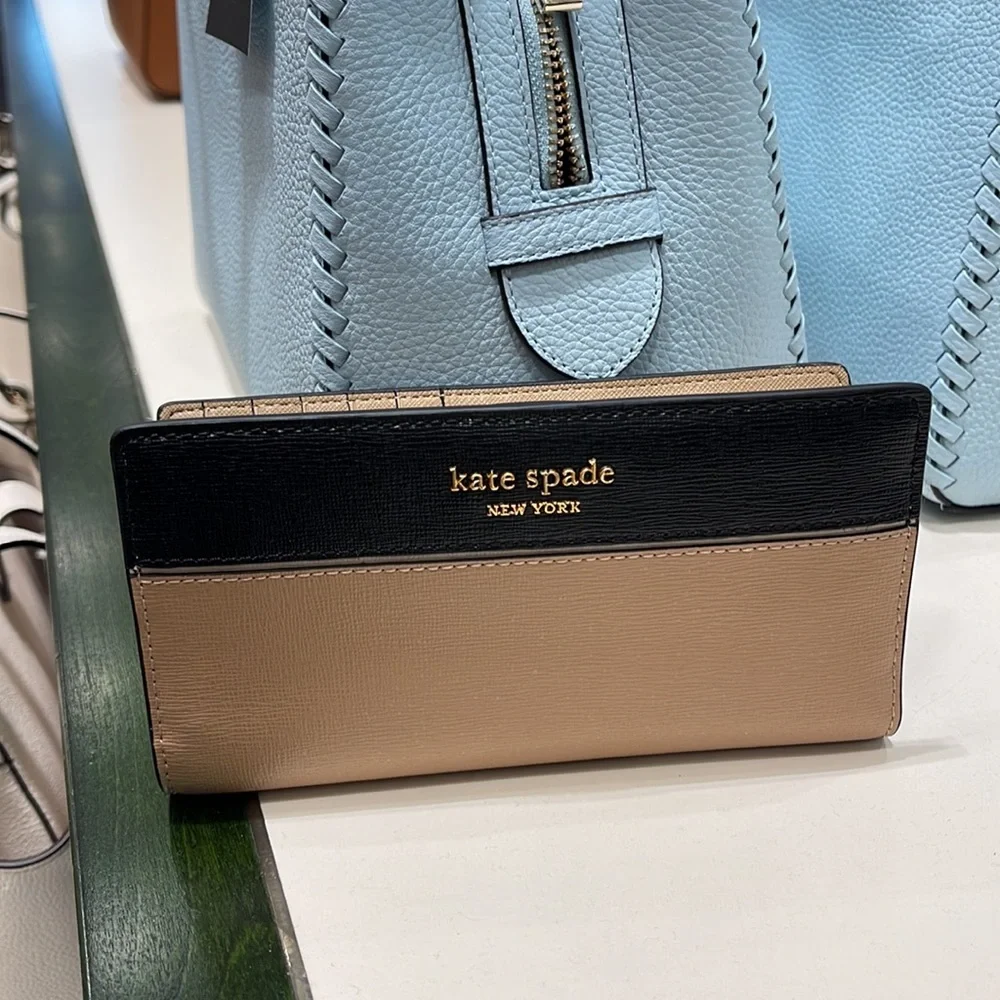 Kate Spade Morgan Colorblocked Slim Bifold Wallet Cafe Mocha
NWT - Picture 12 of 16